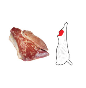 Outside is prepared from the Silverside by the removal of the heel muscle. The popliteal lymph node, surrounding fat and connective tissue are removed.